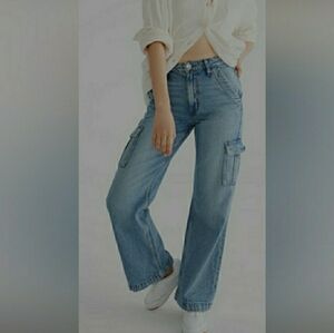 ❤AEROPOSTALE Cargo High-Rise Wide Leg Jeans